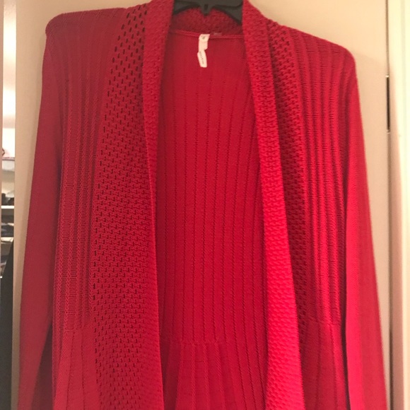 Open cardigan in red color - Picture 5 of 5